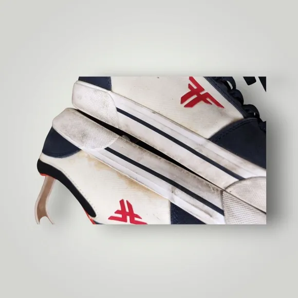 FALLEN PATRIOT CUPSOLE SKATEBOARD SHOES Men's Navy White Sneakers Size 8