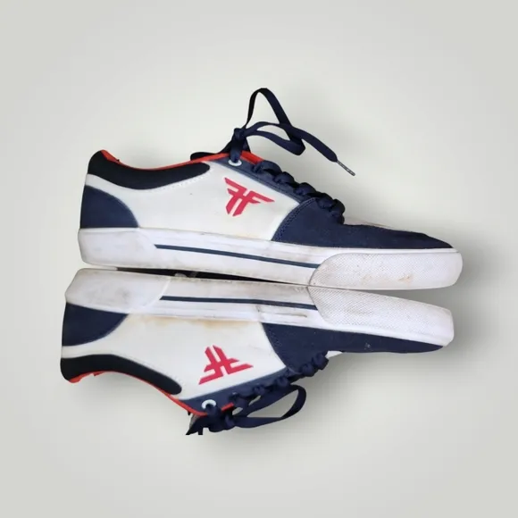 FALLEN PATRIOT CUPSOLE SKATEBOARD SHOES Men's Navy White Sneakers Size 8