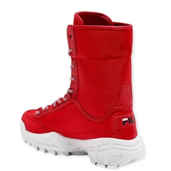 FILA Disruptor ballistic red boots Women’s Size 7