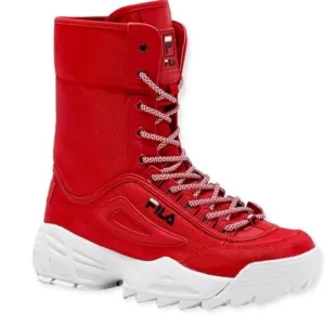 FILA Disruptor ballistic red boots Women’s Size 7