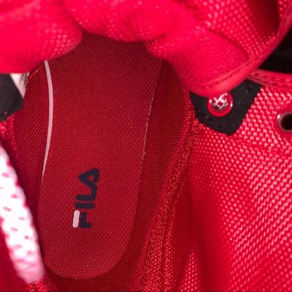 FILA Disruptor ballistic red boots Women’s Size 7
