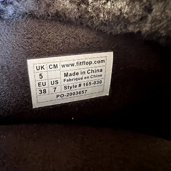 Fitflop Size 7 Shearling Winter‎ Snow Boots Super Blizz Winter Size 7 Waterproof