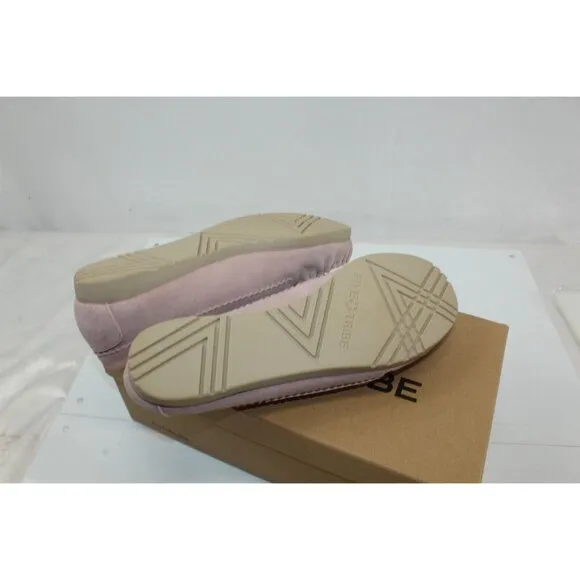 Five Tribe Women's Shoes Casual Slip On Suede Rose Embroidered Lucky Horseshoe 8