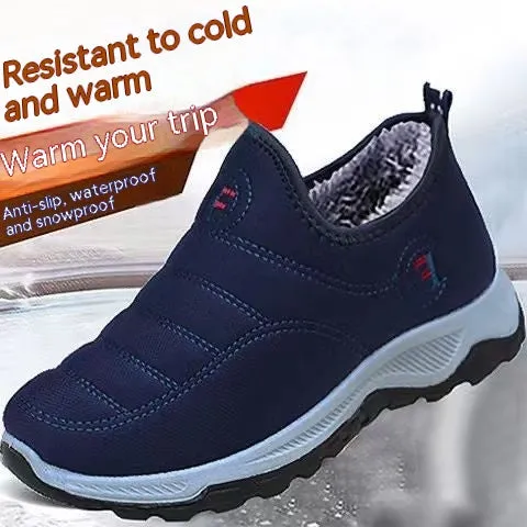 Fleece-lined Waterproof Woodpecker Hiking Shoes - Warm and Durable Footwear for Outdoor Adventures