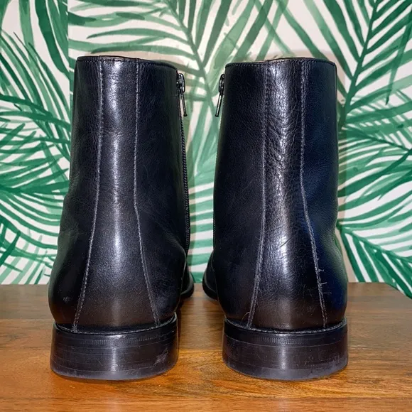 Florsheim Imperial Black Leather Zip Ankle Boots Men’s 10.5 D