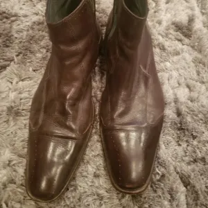 Florsheim Imperial Men’s Leather Zip Ankle Boots Brown Sz 13 (46) Made in Italy