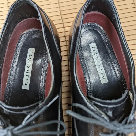 Florsheim Lexington Mens Cap-Toe Oxford Shoes Size 10.5EE Black leather. Great c