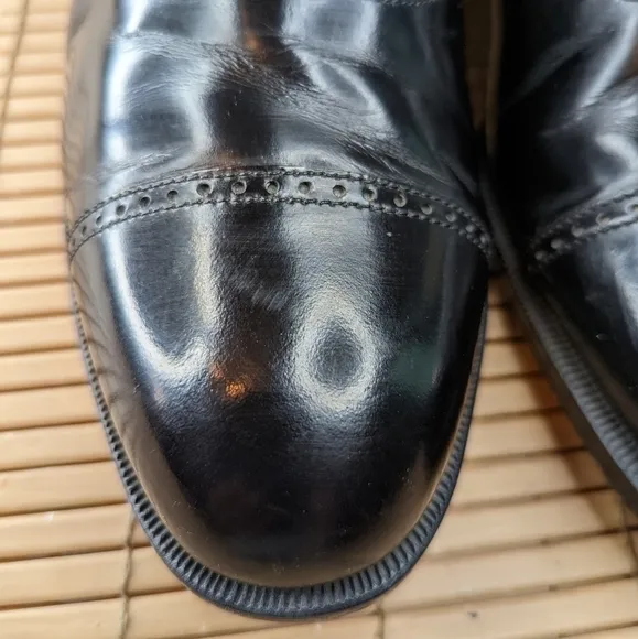 Florsheim Lexington Mens Cap-Toe Oxford Shoes Size 10.5EE Black leather. Great c