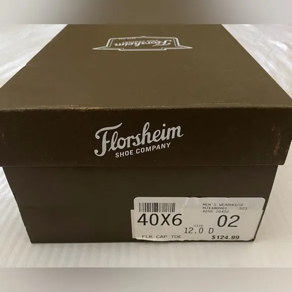 🛒👞🪻Florsheim Men’s shoes Black Corbetta Oxford Cap Toe,Size 12.