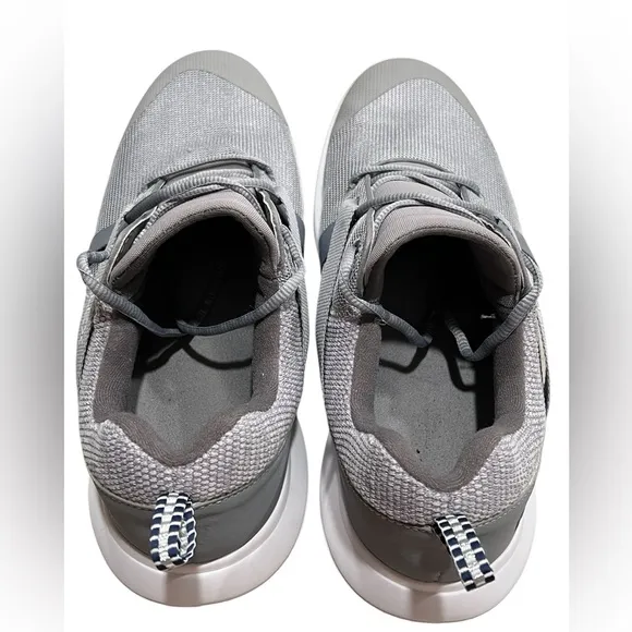 Footjoy FJ Flex Mens Spikeless Golf Shoes Gray White FJ56106 Size 12 EUC