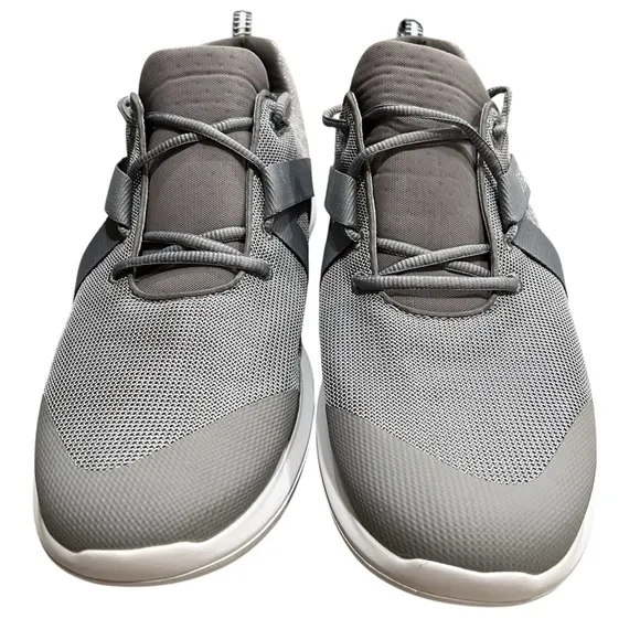 Footjoy FJ Flex Mens Spikeless Golf Shoes Gray White FJ56106 Size 12 EUC