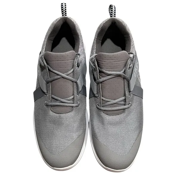 Footjoy FJ Flex Mens Spikeless Golf Shoes Gray White FJ56106 Size 12 EUC