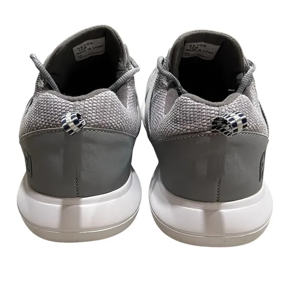 Footjoy FJ Flex Mens Spikeless Golf Shoes Gray White FJ56106 Size 12 EUC