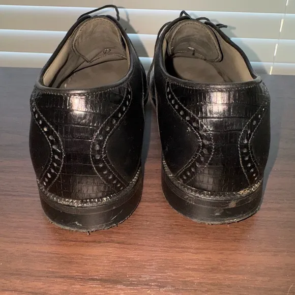 FOOTJOY PREMIER CLASSICS DRY LEATHER LIZARD GOLF SHOES. 50187. SIZE 12D Read des