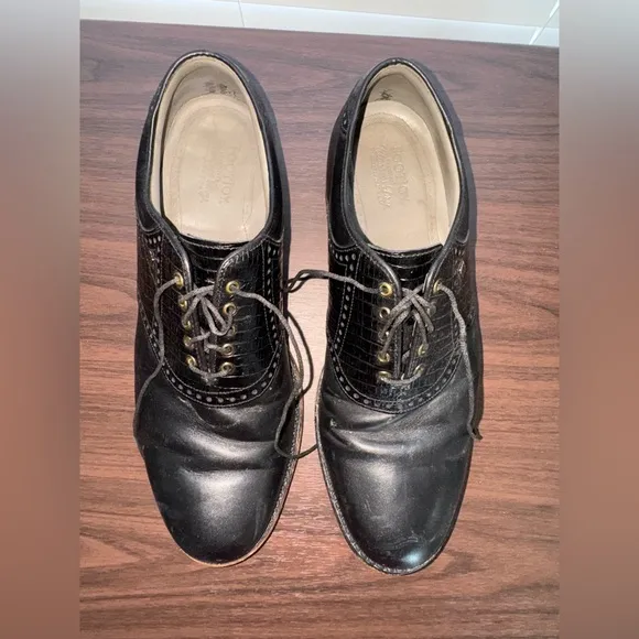 FOOTJOY PREMIER CLASSICS DRY LEATHER LIZARD GOLF SHOES. 50187. SIZE 12D Read des