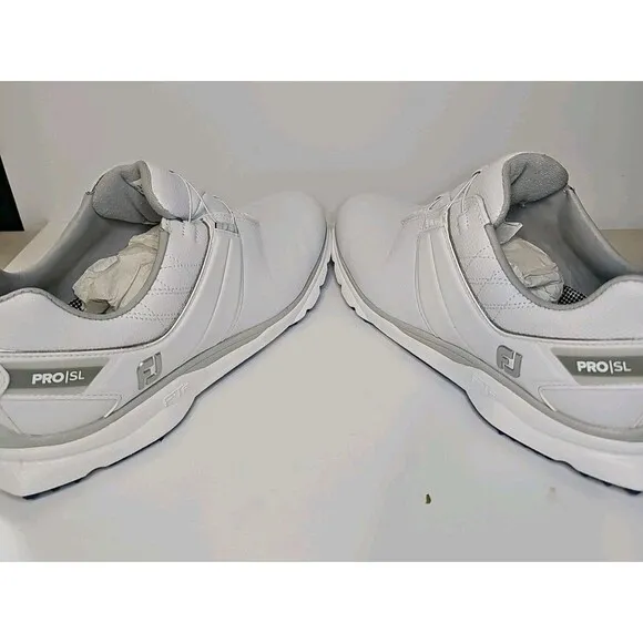FootJoy Pro SL BOA White Leather Golf Shoes Size Men's 8M 53078