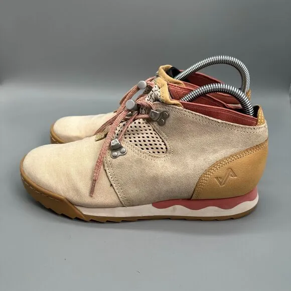 Forsake Contour Air Women's 8 Sand Suede Lace Up Low Top Round Toe Hiking Shoe
