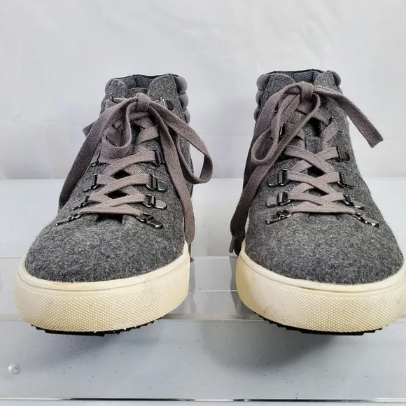 Four Brothers Wool Hi Hiker High-Top Sneakers Gray Office Shoes Size 10.5