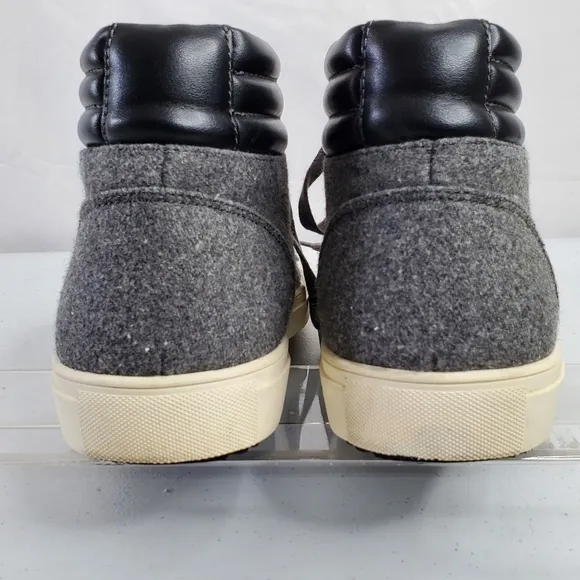 Four Brothers Wool Hi Hiker High-Top Sneakers Gray Office Shoes Size 10.5