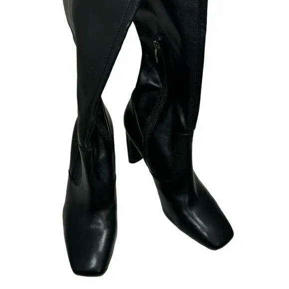 FRANCO SARTO Flexa Tall Over the Knee Black Boots Women's Size 10 m New $220