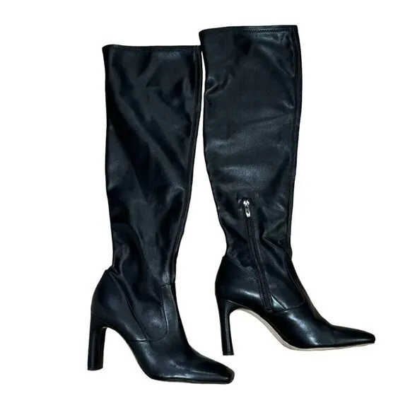 FRANCO SARTO Flexa Tall Over the Knee Black Boots Women's Size 10 m New $220