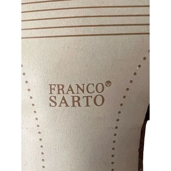 Franco Sarto High Heel W/Open Toe Libero Leather Bronze/Brown Womens Sz 10