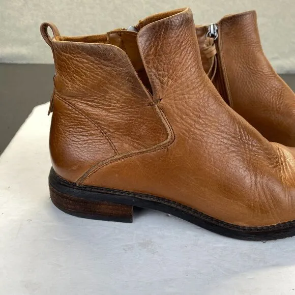 Franco Sarto HYLA Burnished Brown/ Tan Leather Booties Size 8.5 M
