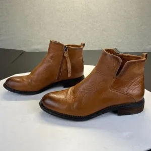Franco Sarto HYLA Burnished Brown/ Tan Leather Booties Size 8.5 M