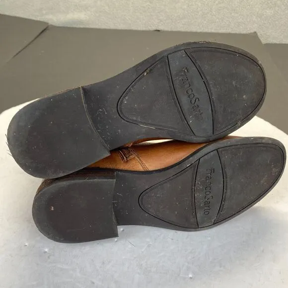 Franco Sarto HYLA Burnished Brown/ Tan Leather Booties Size 8.5 M