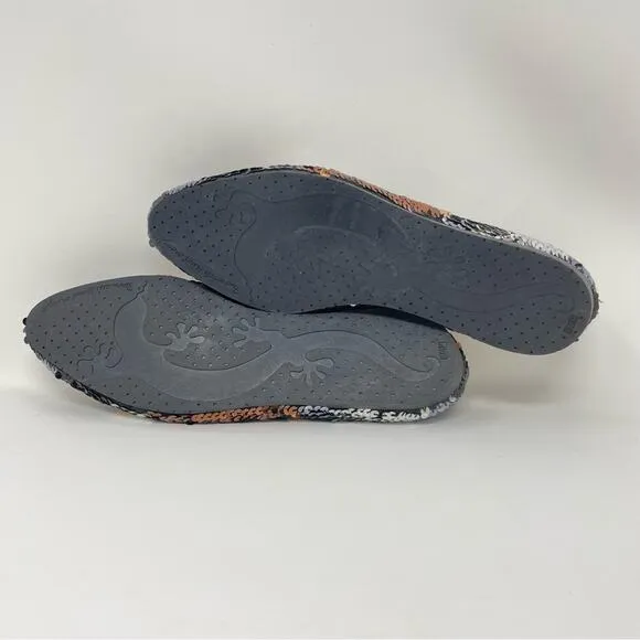 Frankie &amp; Baby Sequin Shoes Black Silver Bronze Metallic 7.5