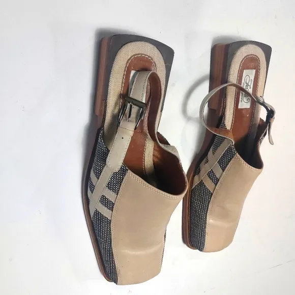 FRATELLI Men's Beige and Black Slip-On Leather Shoes Size 12