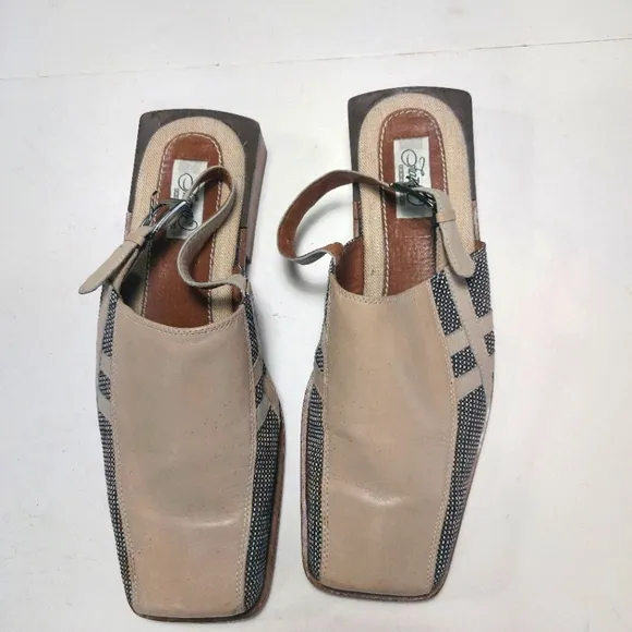 FRATELLI Men's Beige and Black Slip-On Leather Shoes Size 12