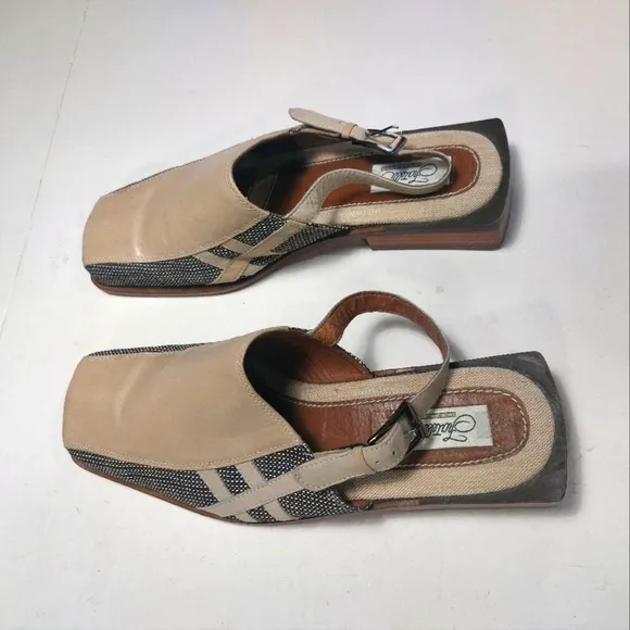 FRATELLI Men's Beige and Black Slip-On Leather Shoes Size 12