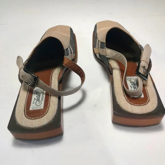 FRATELLI Men's Beige and Black Slip-On Leather Shoes Size 12
