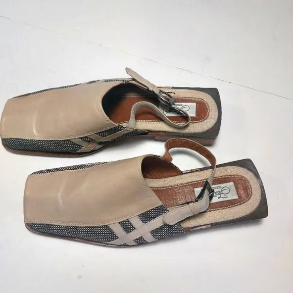 FRATELLI Men's Beige and Black Slip-On Leather Shoes Size 12
