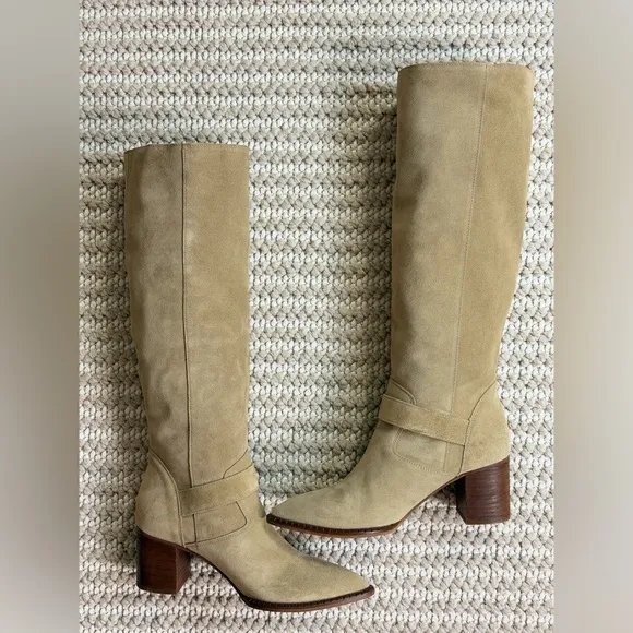 Free People Dahlia Slouch Heeled Suede Boots  Women’s Size 6.5/US 37/EU Boho