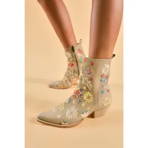 Free People Women's Bowers Embroidered Boots Size EU 39/US 9