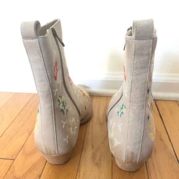 Free People Women's Bowers Embroidered Boots Size EU 39/US 9