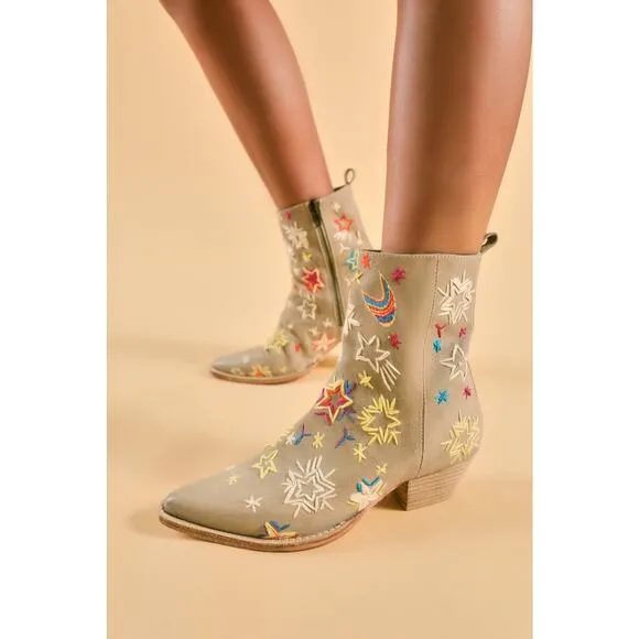 Free People Women's Bowers Embroidered Boots Size EU 39/US 9