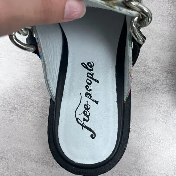 Free People Women's Vida Graden Floral Slip On Loafer Floral Mules NEW Shoes