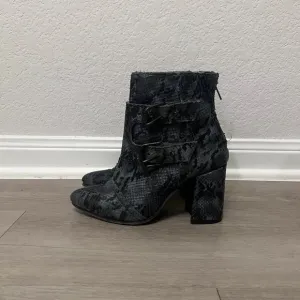 Freebird by Steven Exotic Snakeskin Leather Joey Ankle Boots Women’s Size 6