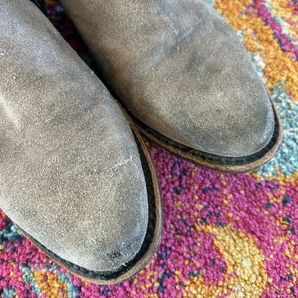 Freebird by Steven | Women’s grey leather Phlow back zip ankle boot, size 7.5