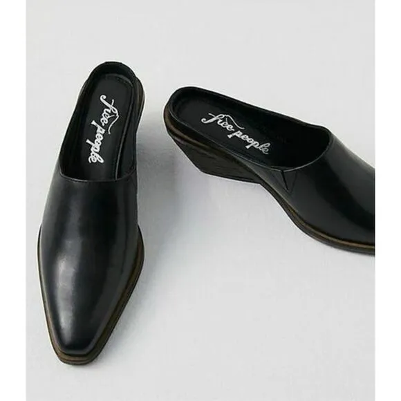 Free People Black Tallulah Mule Woman Shoes