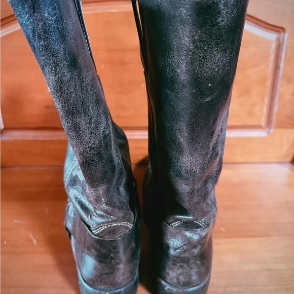 Frye Antiqued Harness Boots