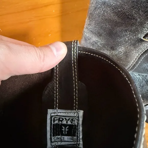 Frye Antiqued Harness Boots