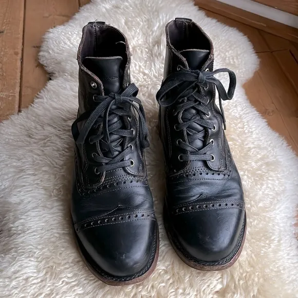 Frye Brogue Wingtip Boots