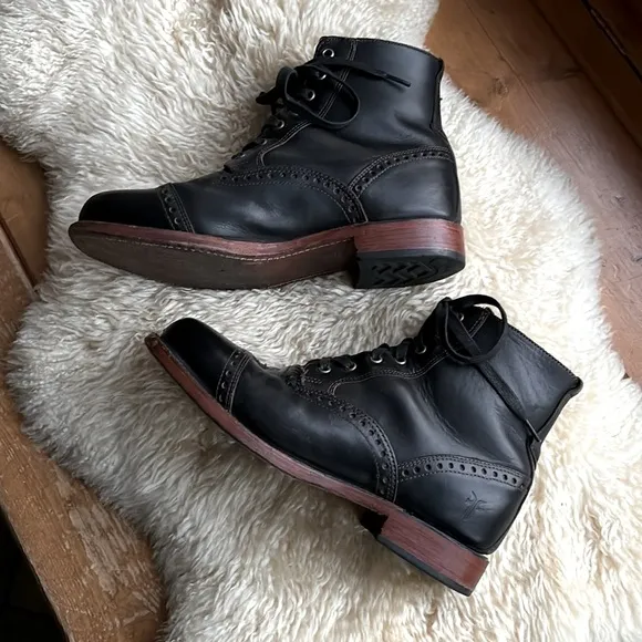 Frye Brogue Wingtip Boots
