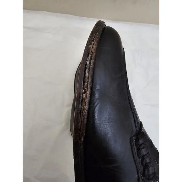 Frye John Addison Mens 9.5 D Black Leather Penny Loafers Dress Shoes Slip On