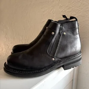 Frye Men’s Commando Zip Boots Size 10.5 Black Leather