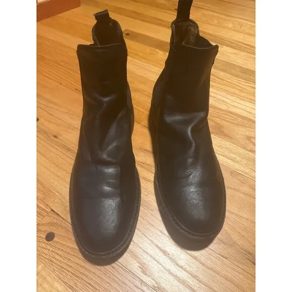 Frye Men’s Sz 10.5 Black Leather Boots Tyler Flex Chelsea